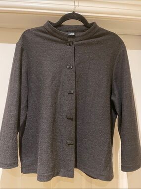 Eileen Fisher 100% Wool Jacket L Quiet Luxury Minimalist Capsule